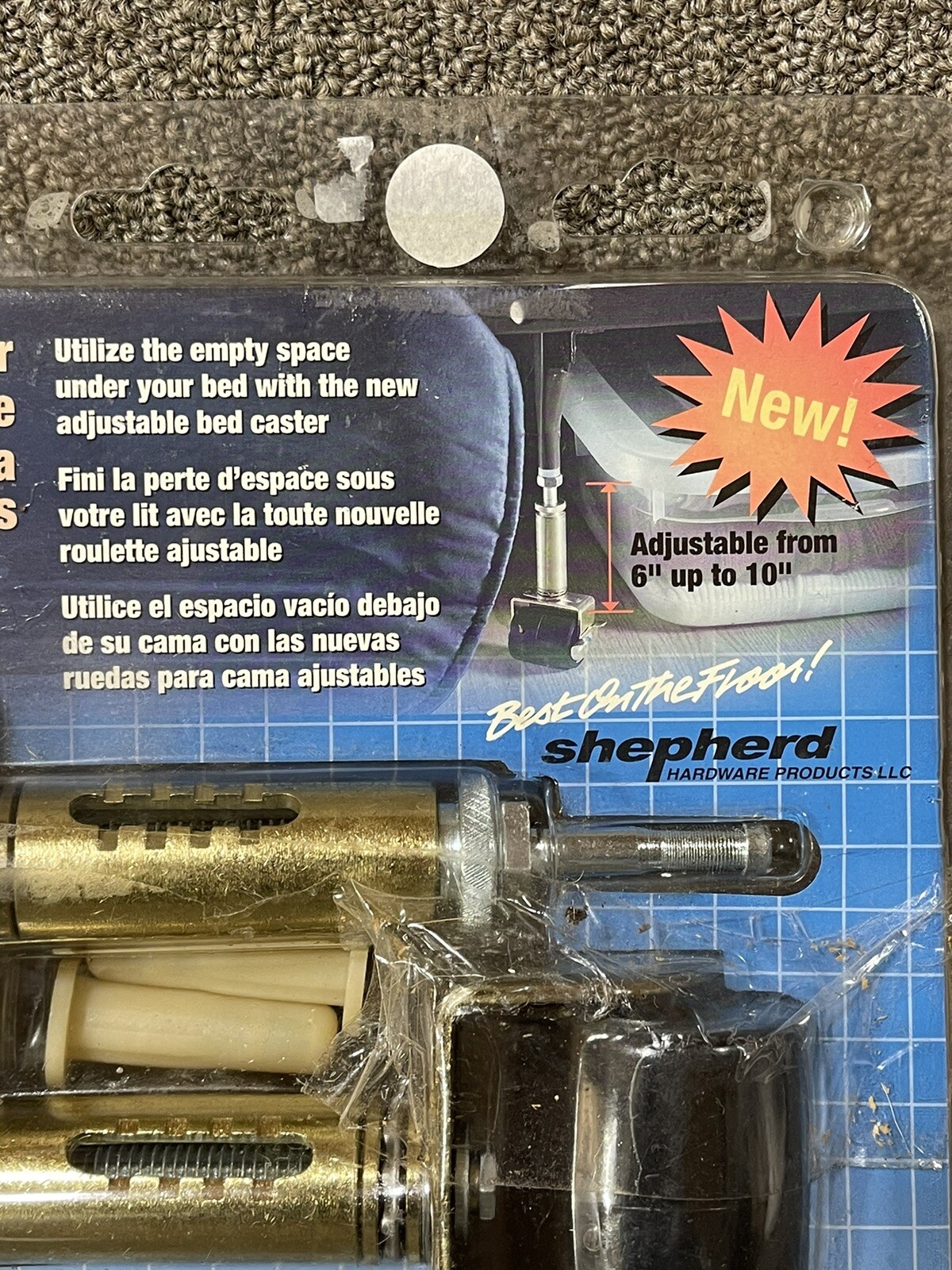 Shepherd Hardware 9532 Adjustable Bed Risers 6" up to 10" (1 pack) New