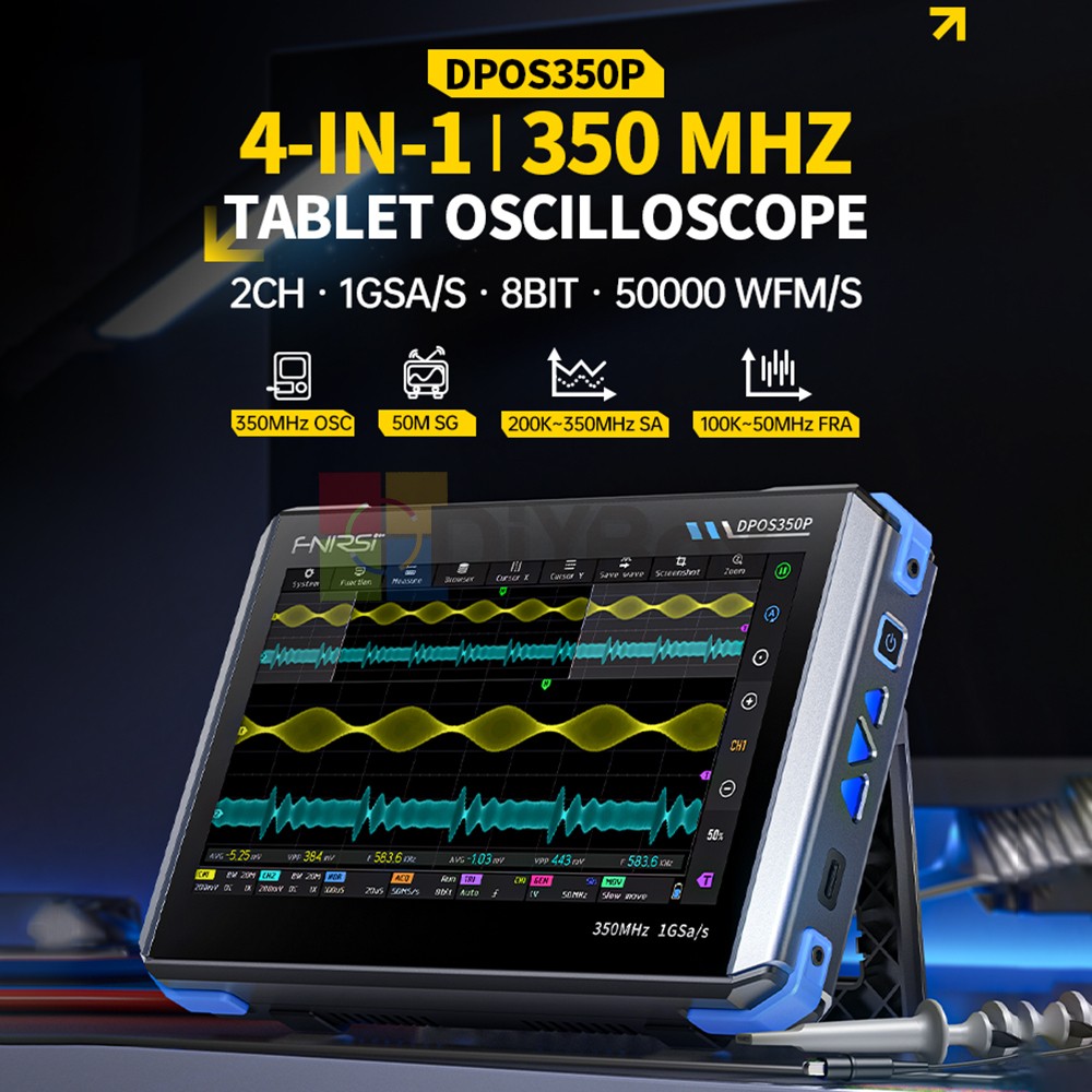 FNIRSI DPOS350P Oscilloscope Signal Generator Spectrum Analyzer Frequency Tester
