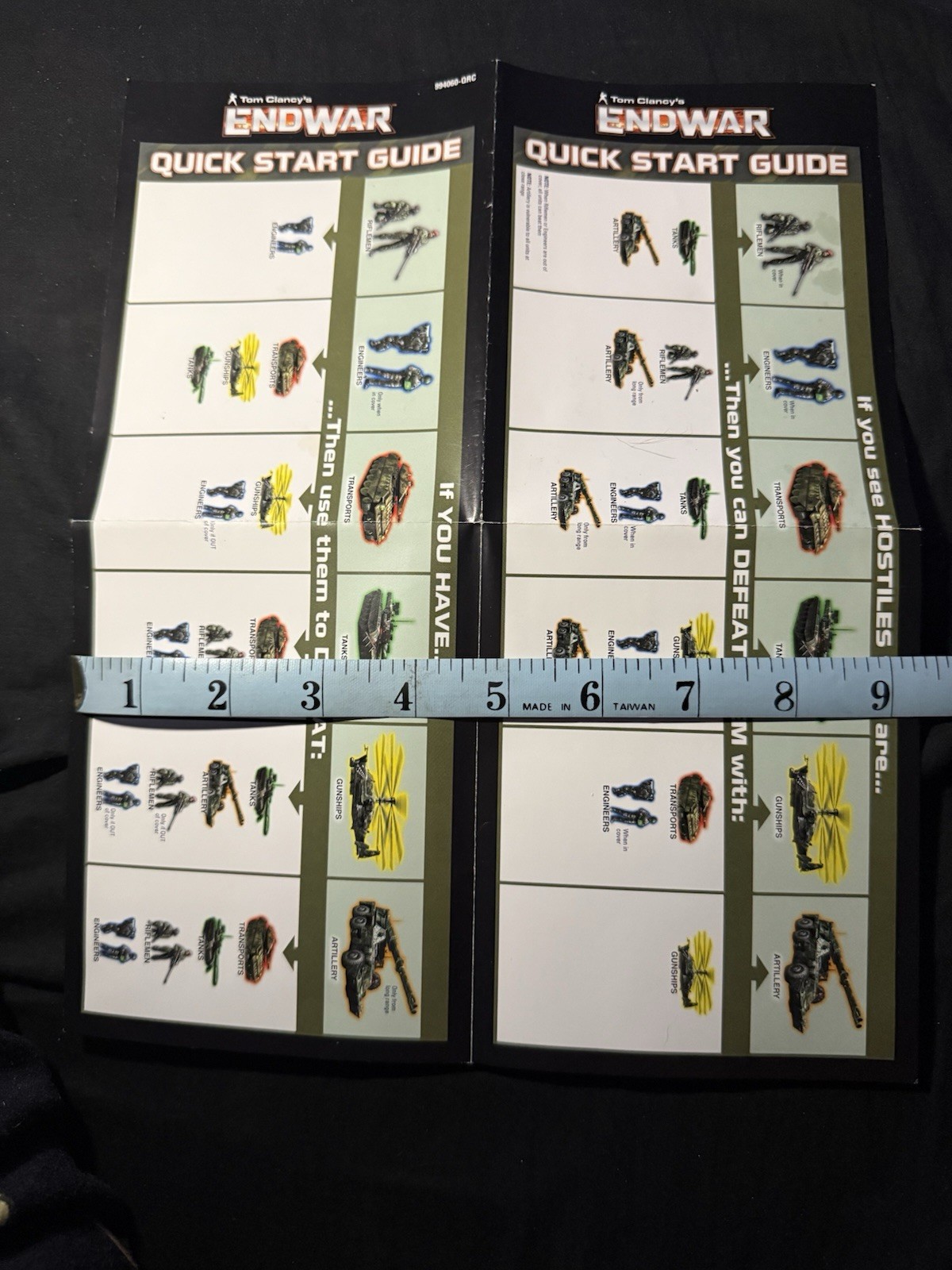 Tom Clancy's Endwar Quick Start Guide 12x9 Poster Original Guide Only (No Game)