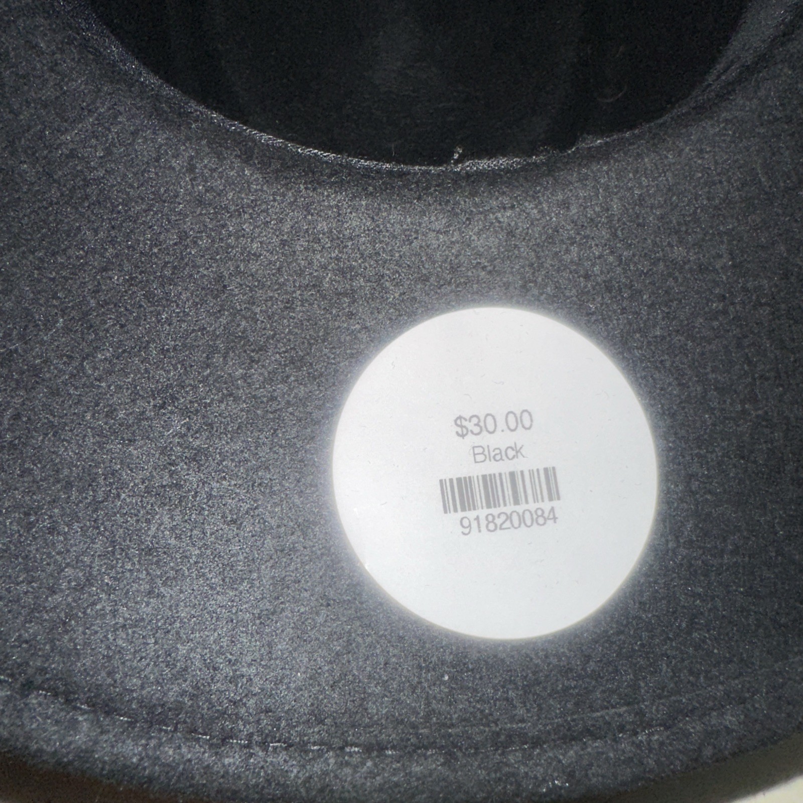 THIN STRAP FLAT BRIM HAT Boutique23 Wool Blend Black One Size Adult Sun Shade