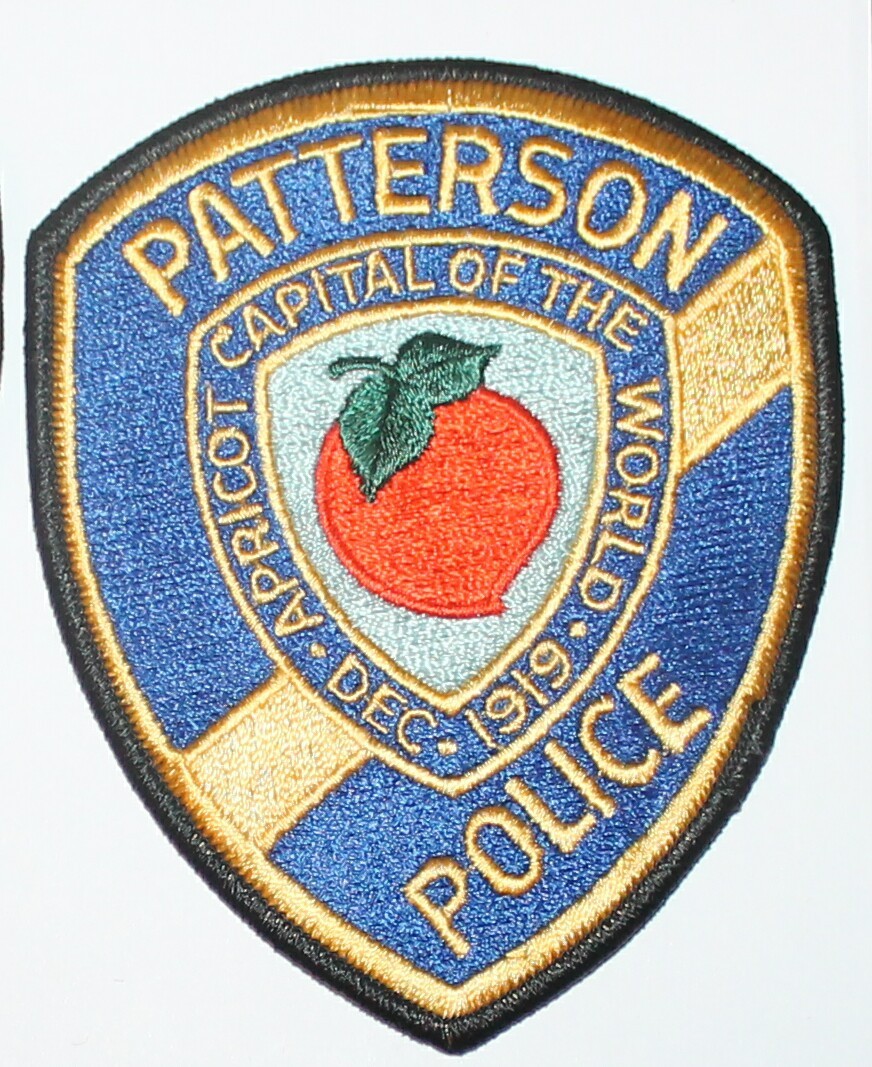 Defunct PATTERSON POLICE Stanislaus Co California Apricot Capital of the World