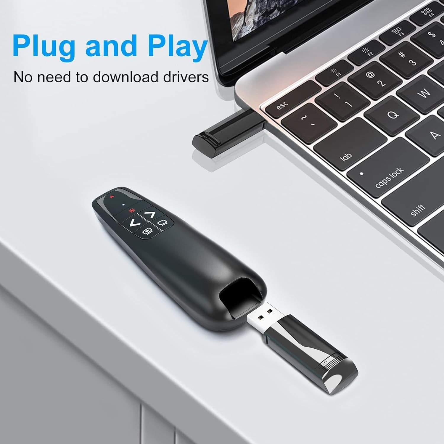 Wireless Presentation Clicker Remote Pointer Compatible with PowerPoint Keynote