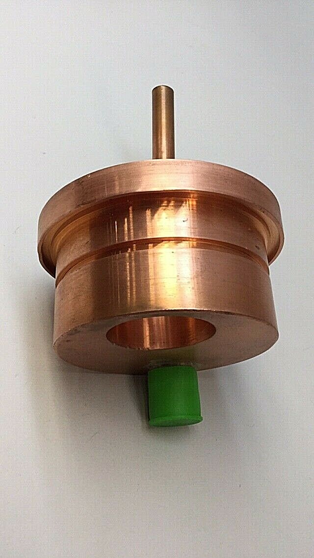 Unknown 010R361 Copper RF Feed Thru Assy Low Side For Gemini Epi Reactor