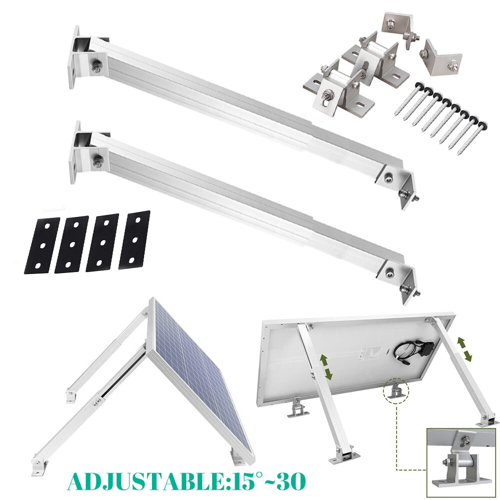 2x Adjustable Angle Solar Panel Mounting Brackets Solar Panel Tilt Mount Bracket