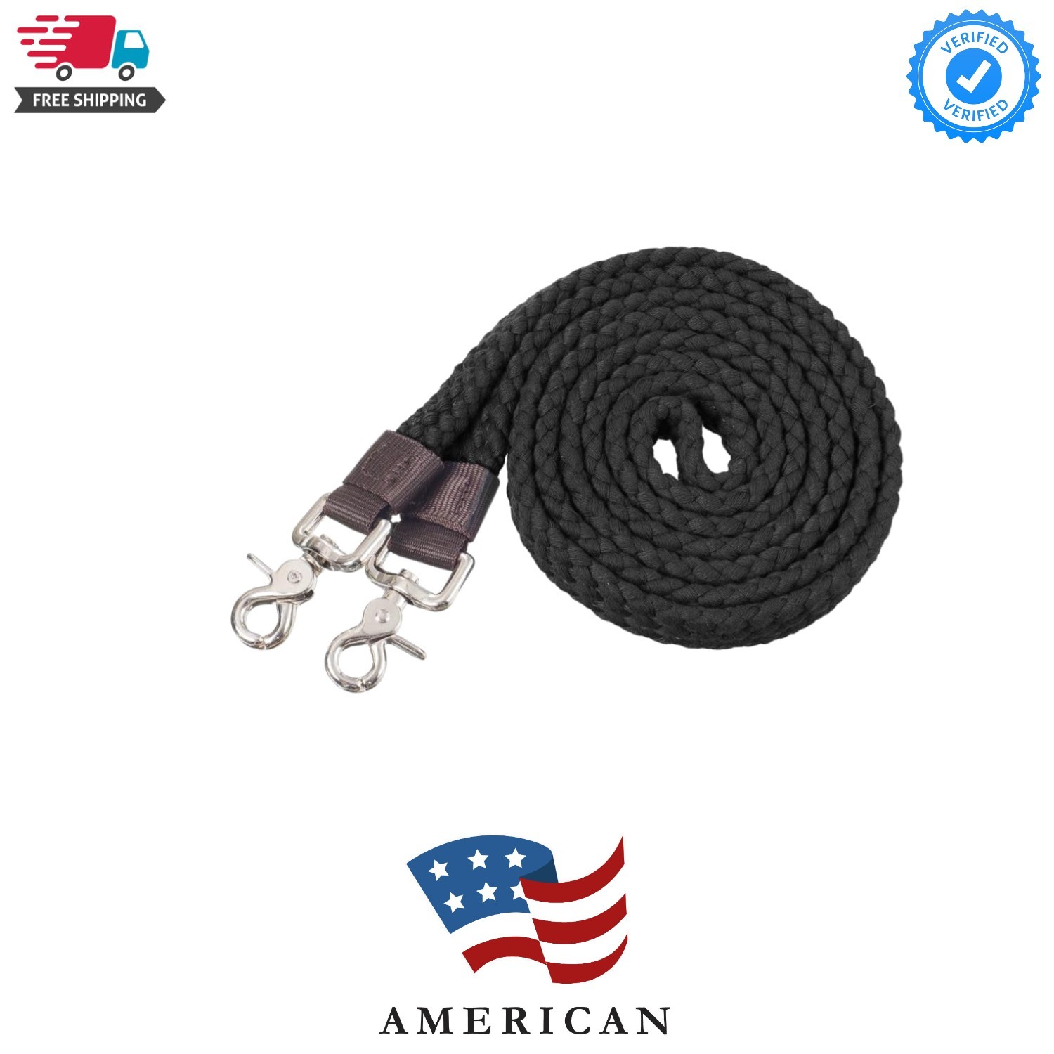 Flat Cotton Roping Reins 7ft