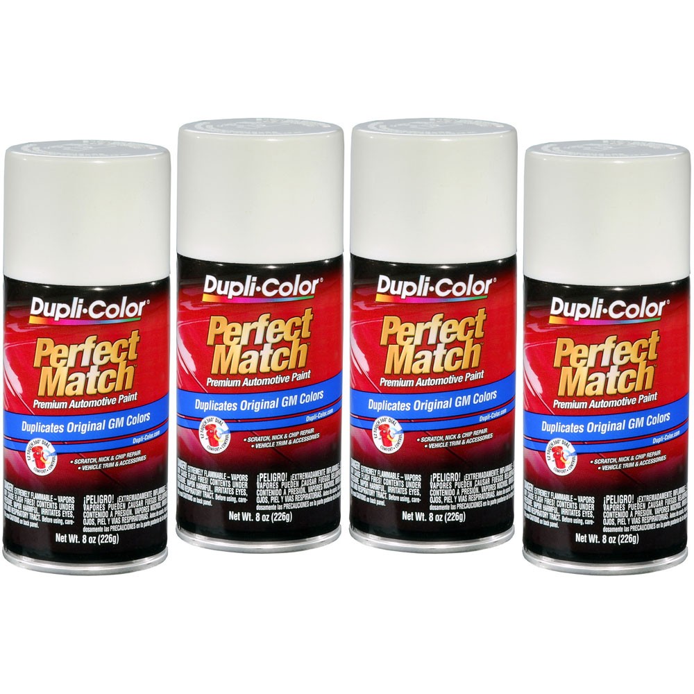 Duplicolor BGM0138 (4-Pack), Aerosol Paint for GM 11 WA3967, Dover Arctic White