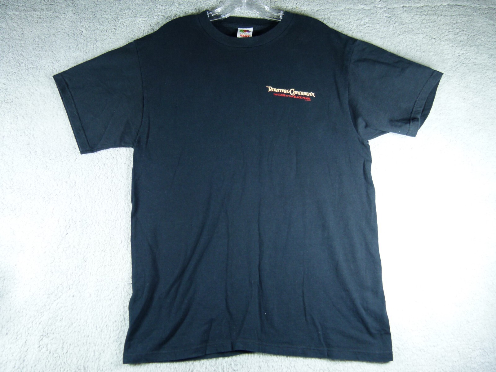 Pirates of the Caribbean Curse of the Black Pearl Promo Black Tshirt - Sz Large