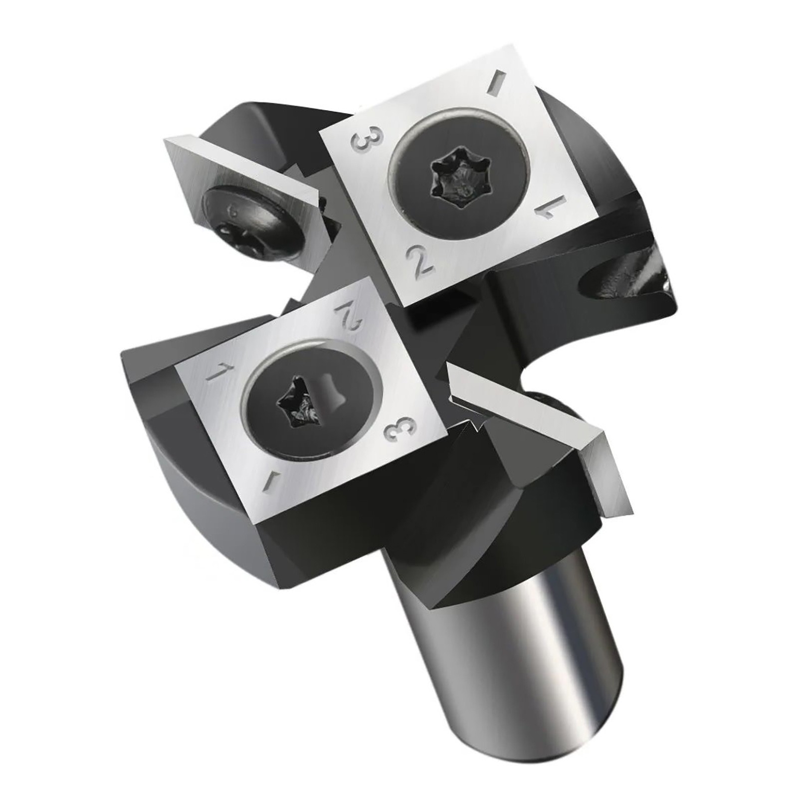 CNC Four Blade Cutter Router Bit 1/2" Shank 2+2 Inserts Cutter Planing Bit