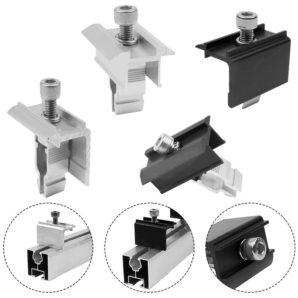 Solar Panel End Clamp Quick Solar Pv Module Fastening Clip  Medle End Clamp