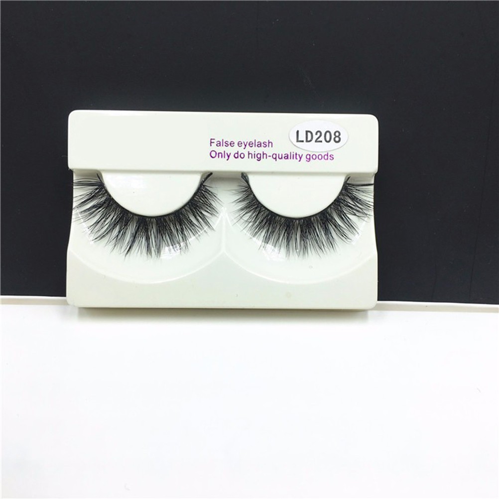 Reusable High-End False Eyelash Black Long Thick Natural Lashes for Makeup