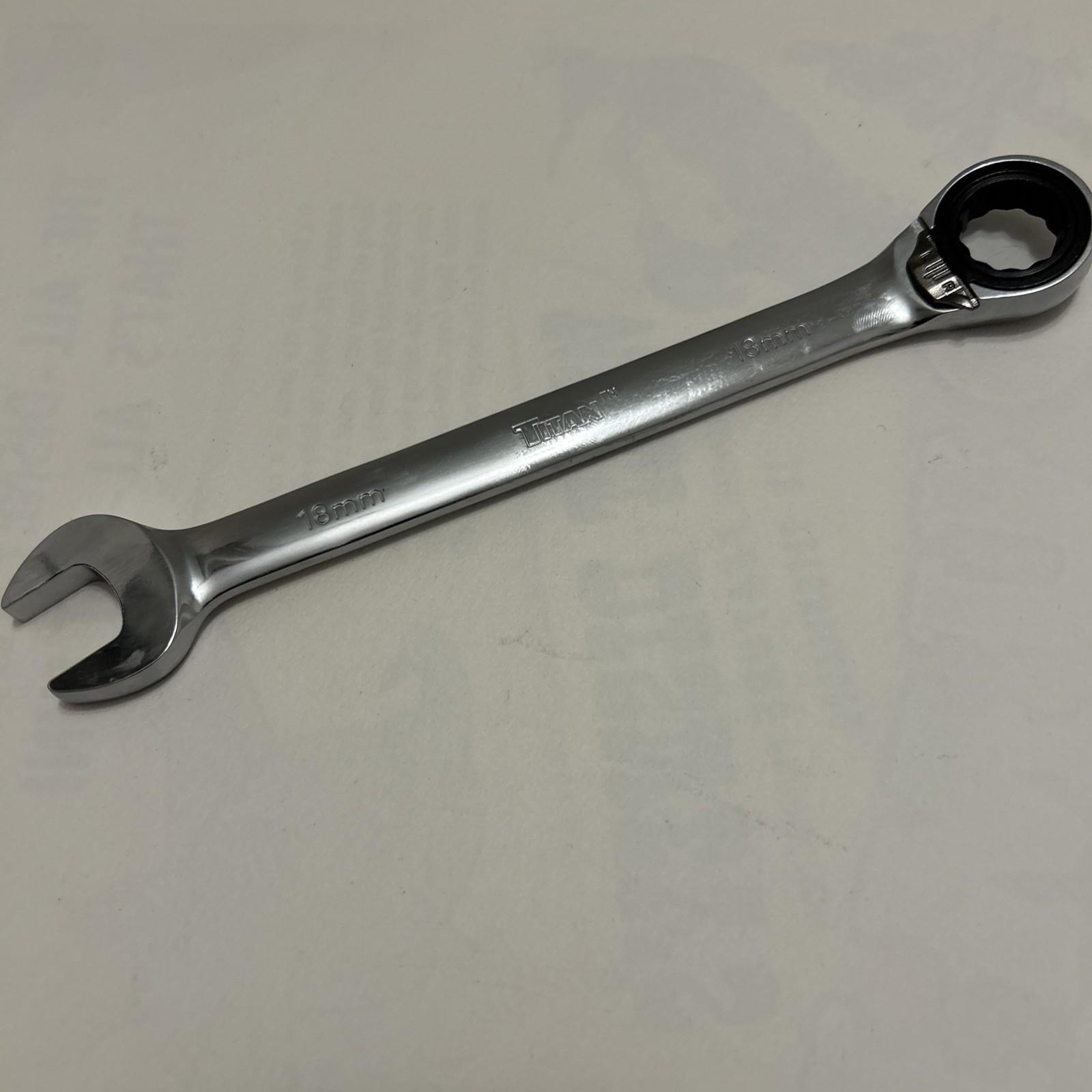 Titan 14518 18mm Reversible Ratcheting Wrench, New, Free Shipping