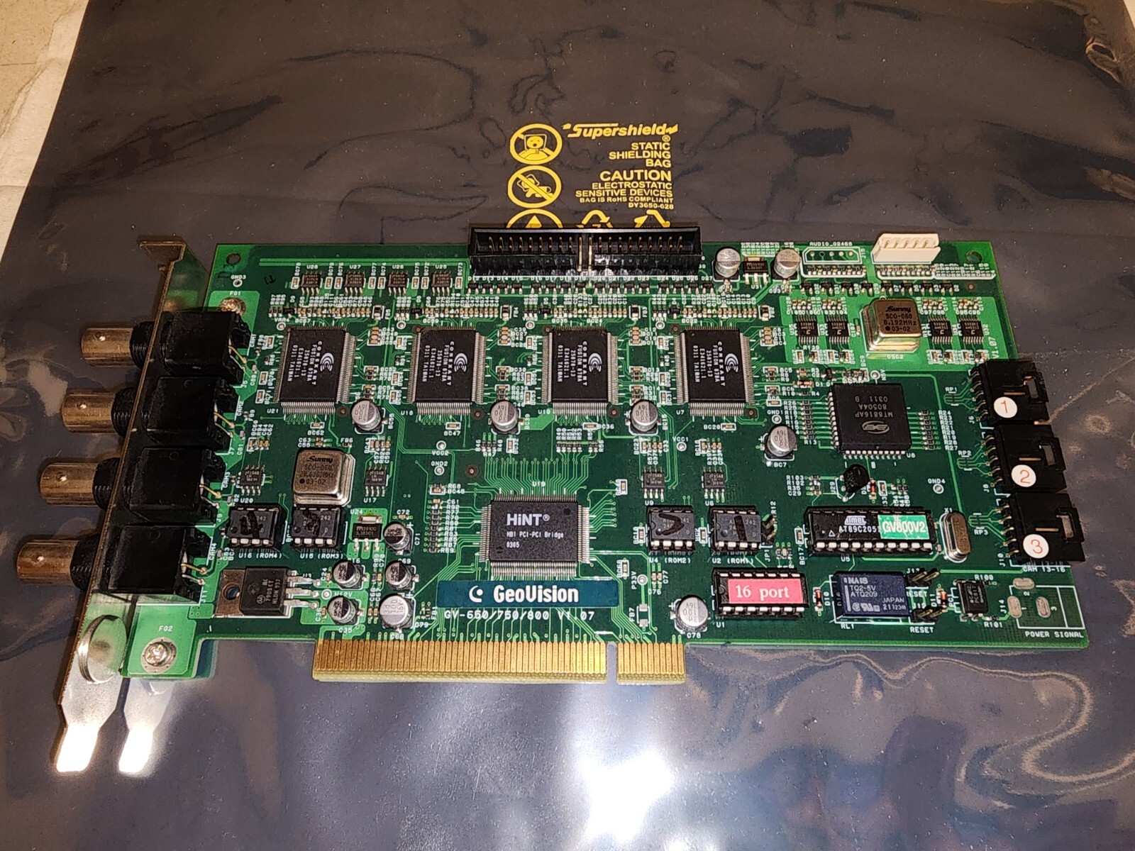 Geovision GV800v2- System Card GV 800 V2 MINI DVR V2 , 16 Port PCI INPUT PCB