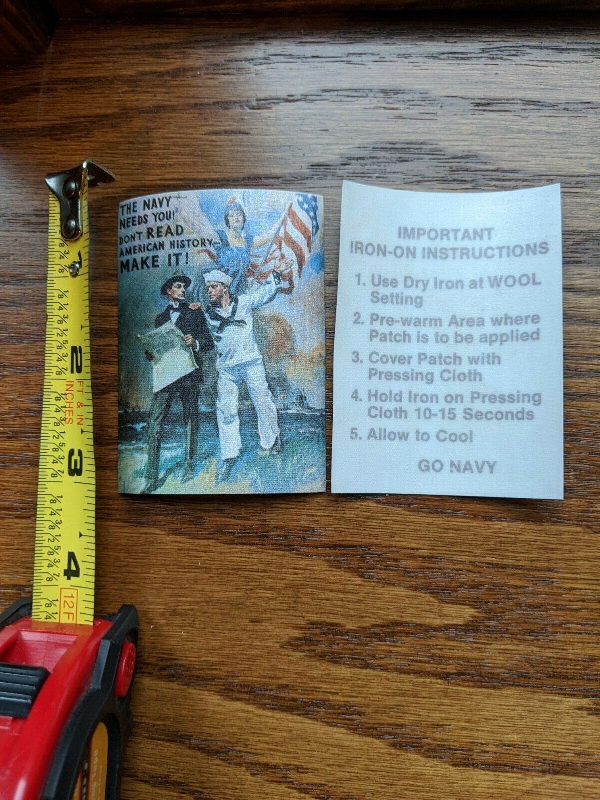 United States Navy Patch - "The Navy Needs You" Iron on Set of 3