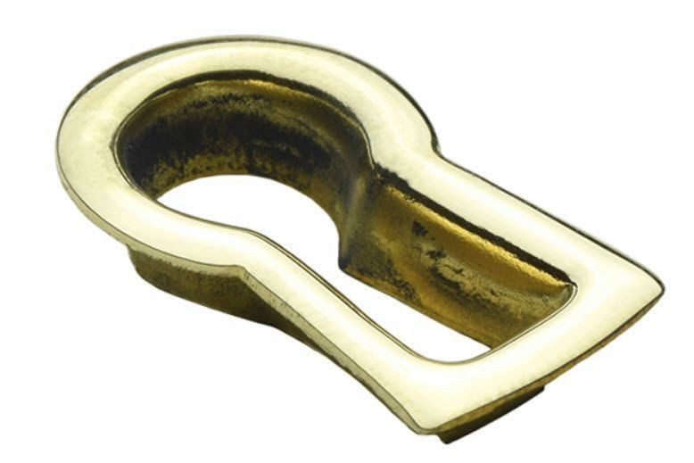 Cabinet Keyhole Insert - Solid Brass