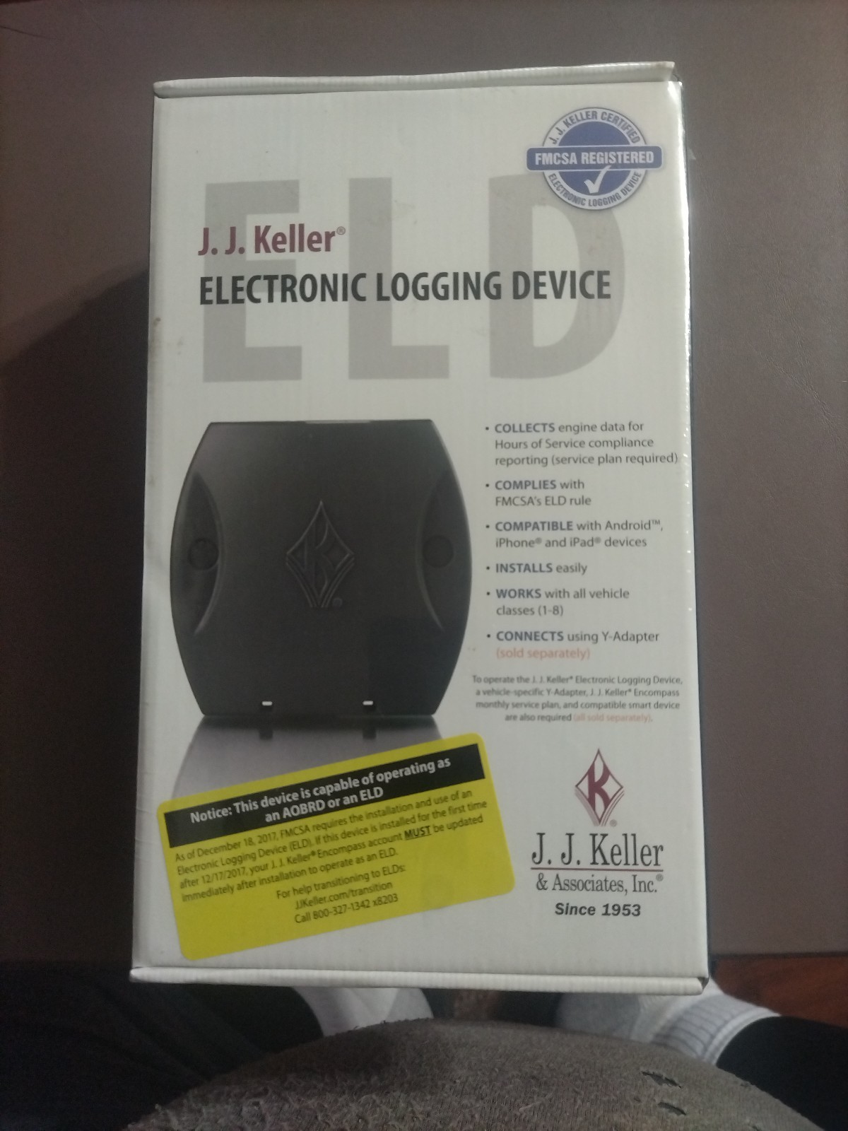 J.J. KELLER ELD ELOG ELECTRONIC LOGGING DEVICE