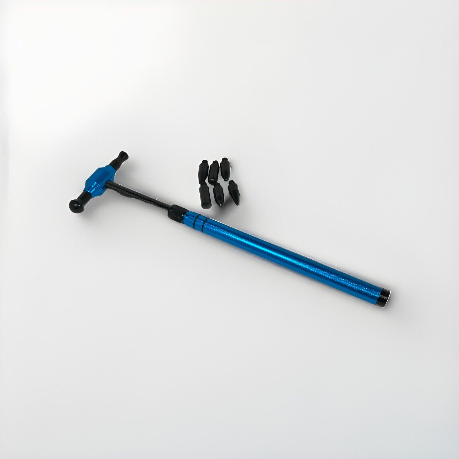 Pit Repair And Shaping Hammer w/ 5 Replacement Heads Non Slip Grip Dent Repair