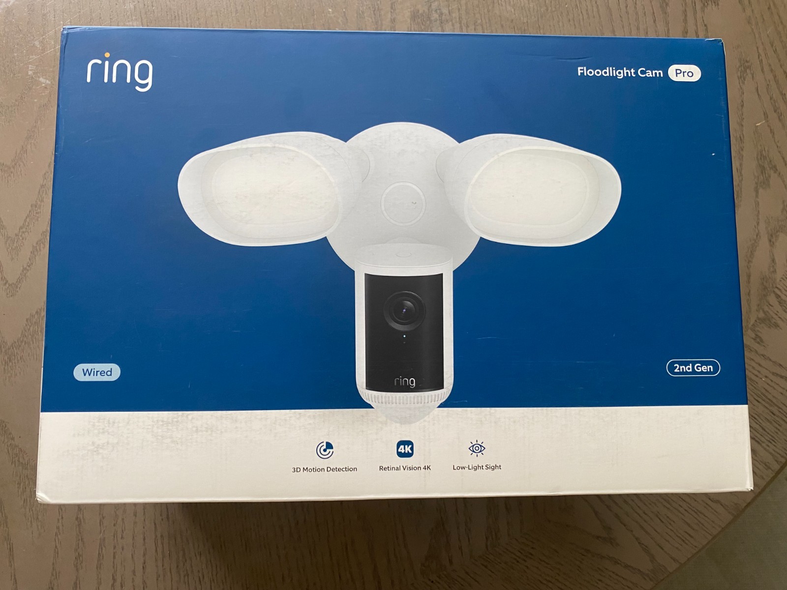 NEW SEALED Ring Floodlight Cam Pro (Wired, 2nd Gen) - Retinal 4K