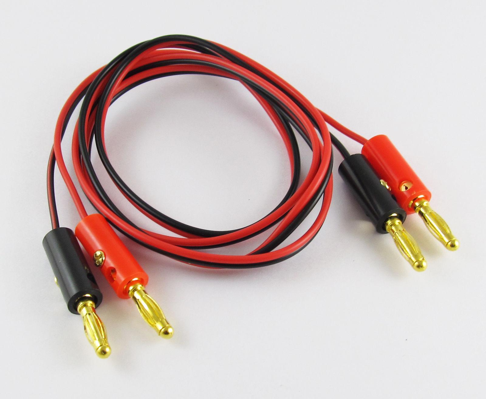 4mm Gold Plug to 4mm Gold Banana Plug Dual Banana Plug Test Cable 1M/3Ft 1set
