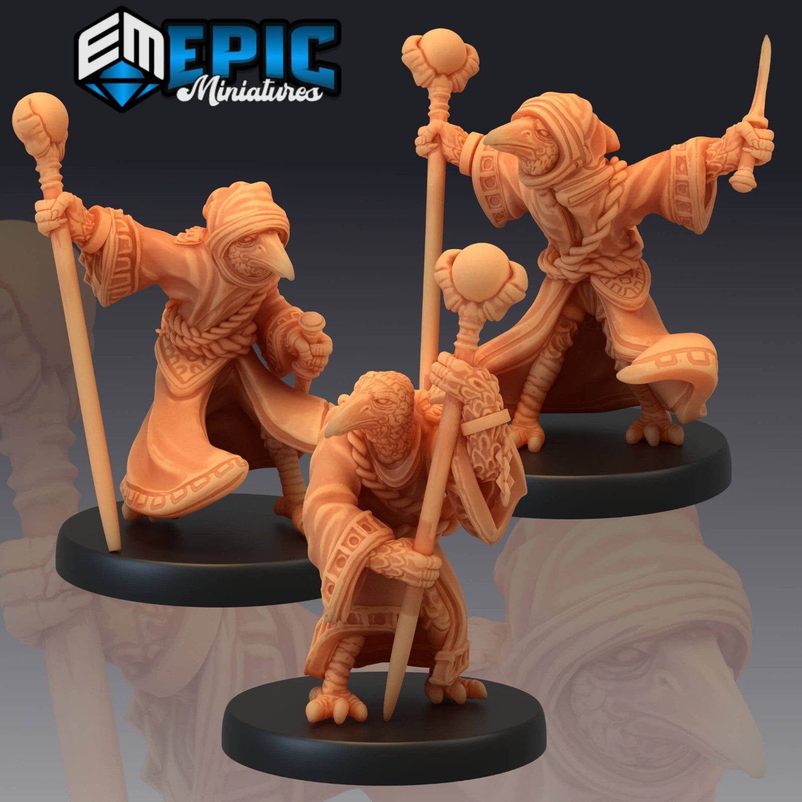 Epic Miniatures 28mm - Kenku Wizard Dungeons and Dragons DnD Miniature