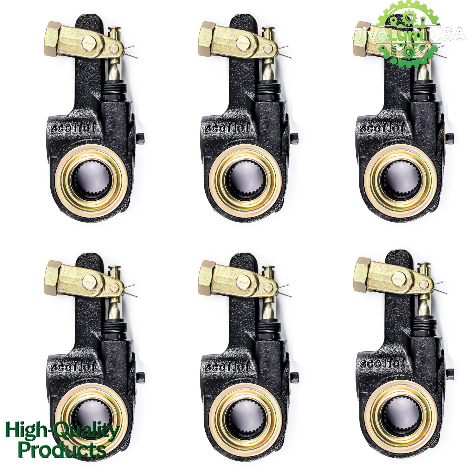 (Pack of 6) Automatic Slack Adjuster 28 Spline 5.5" Replace Meritor R801073
