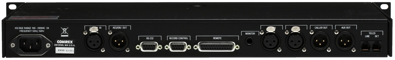 Comrex DH30 AES Digital Audio Broadcast Hybrid Phone Line Interface IFB Gentner
