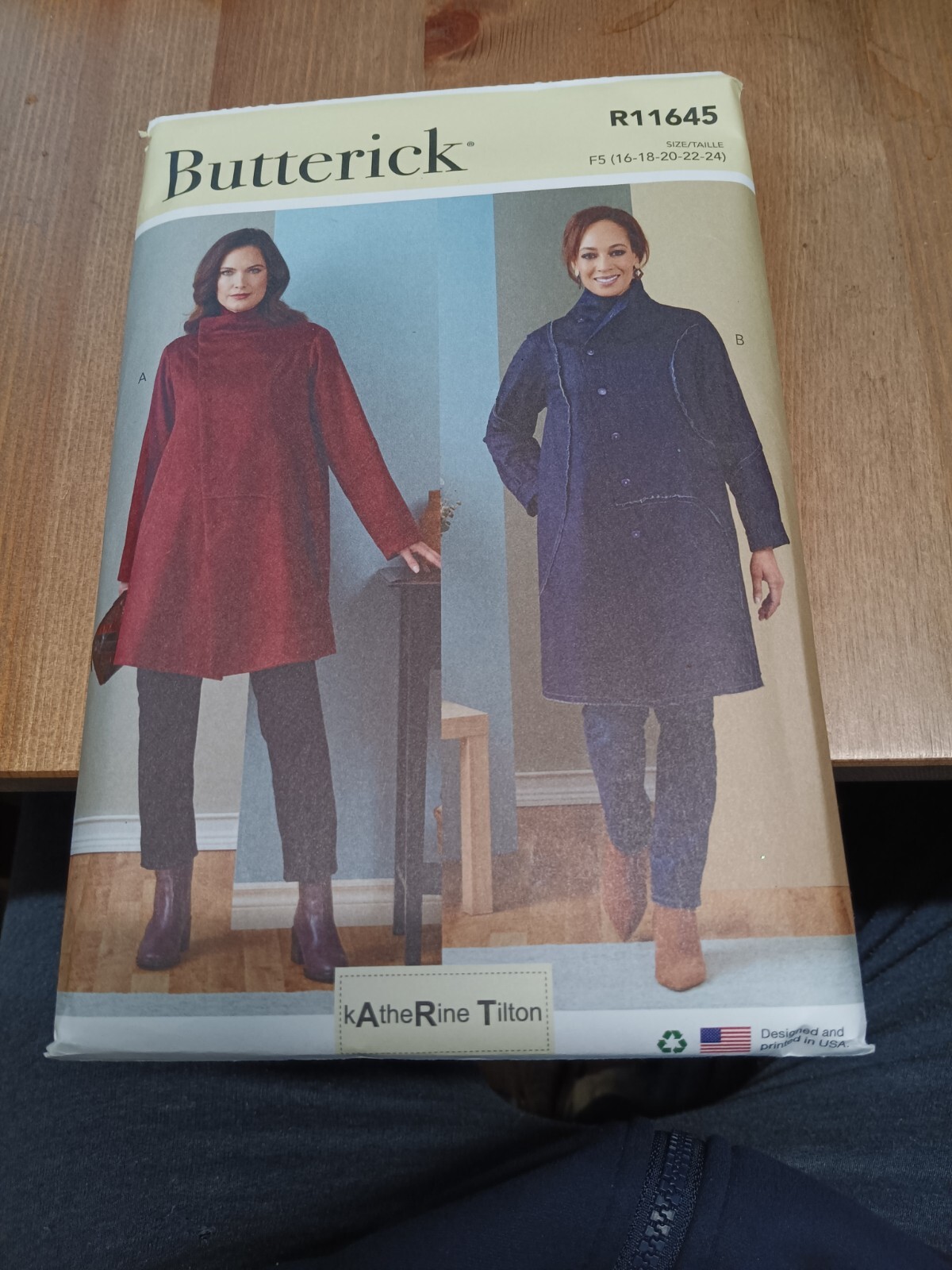 BUTTERICK #R11645 SEW PATTERN SIZE F5 (16-24) MISSES COAT