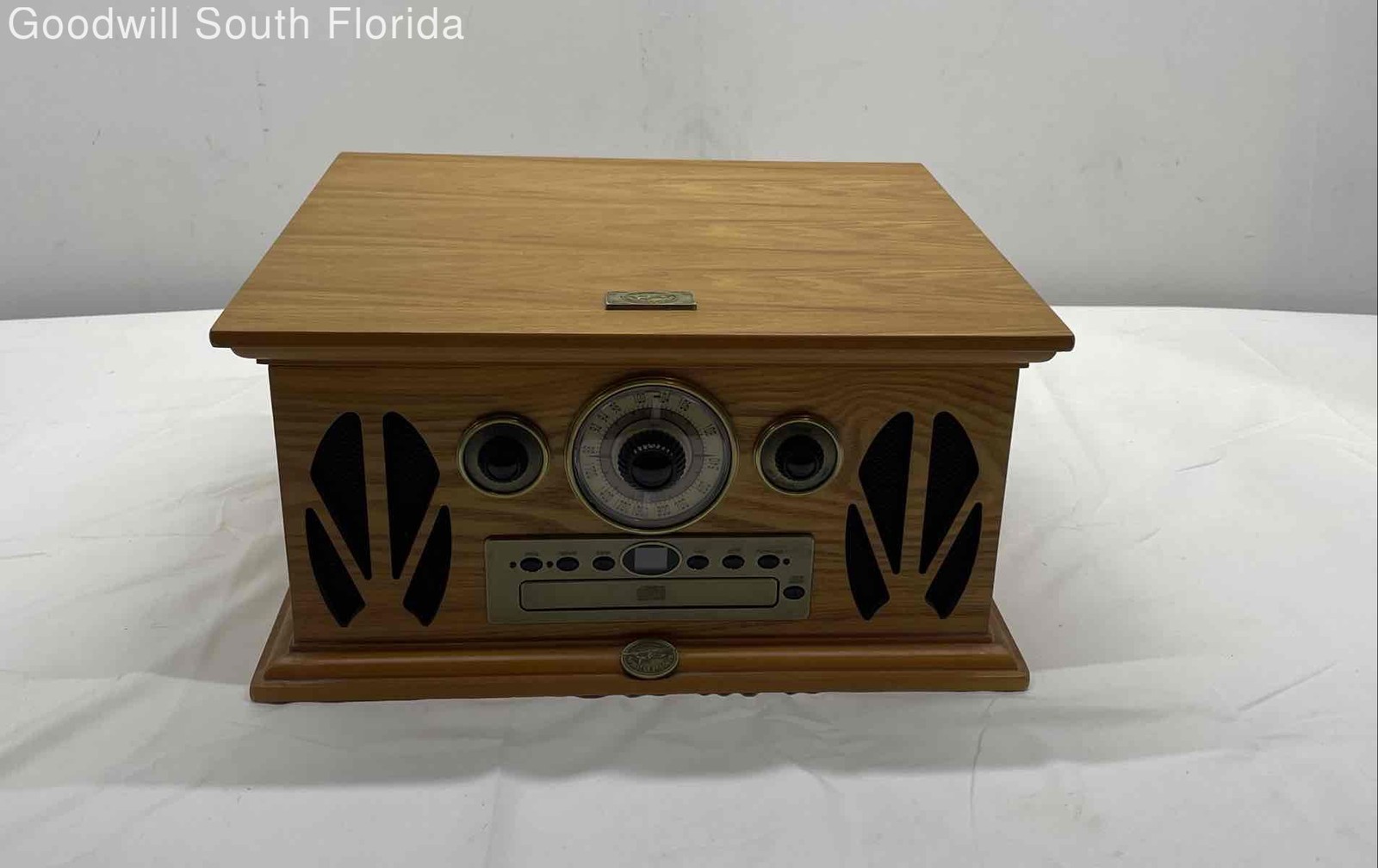 Spirit Of St Louis Ansonia Wood Finish CD Player AM/FM Turntable Not Tested