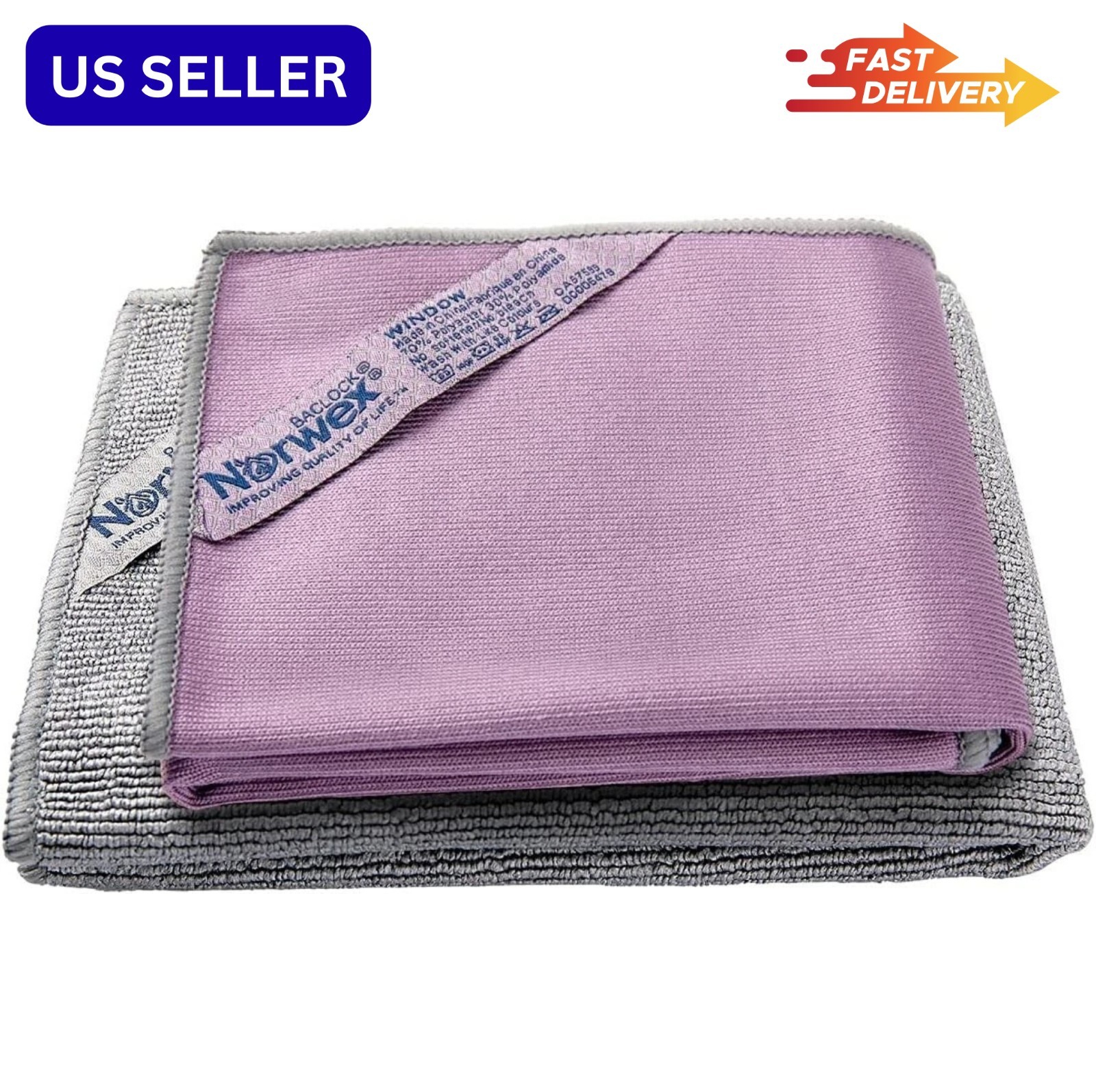 2 PACK (4pc) Norwex Basic Package, EnviroCloth + Window Cloth. FAST SHIPPING