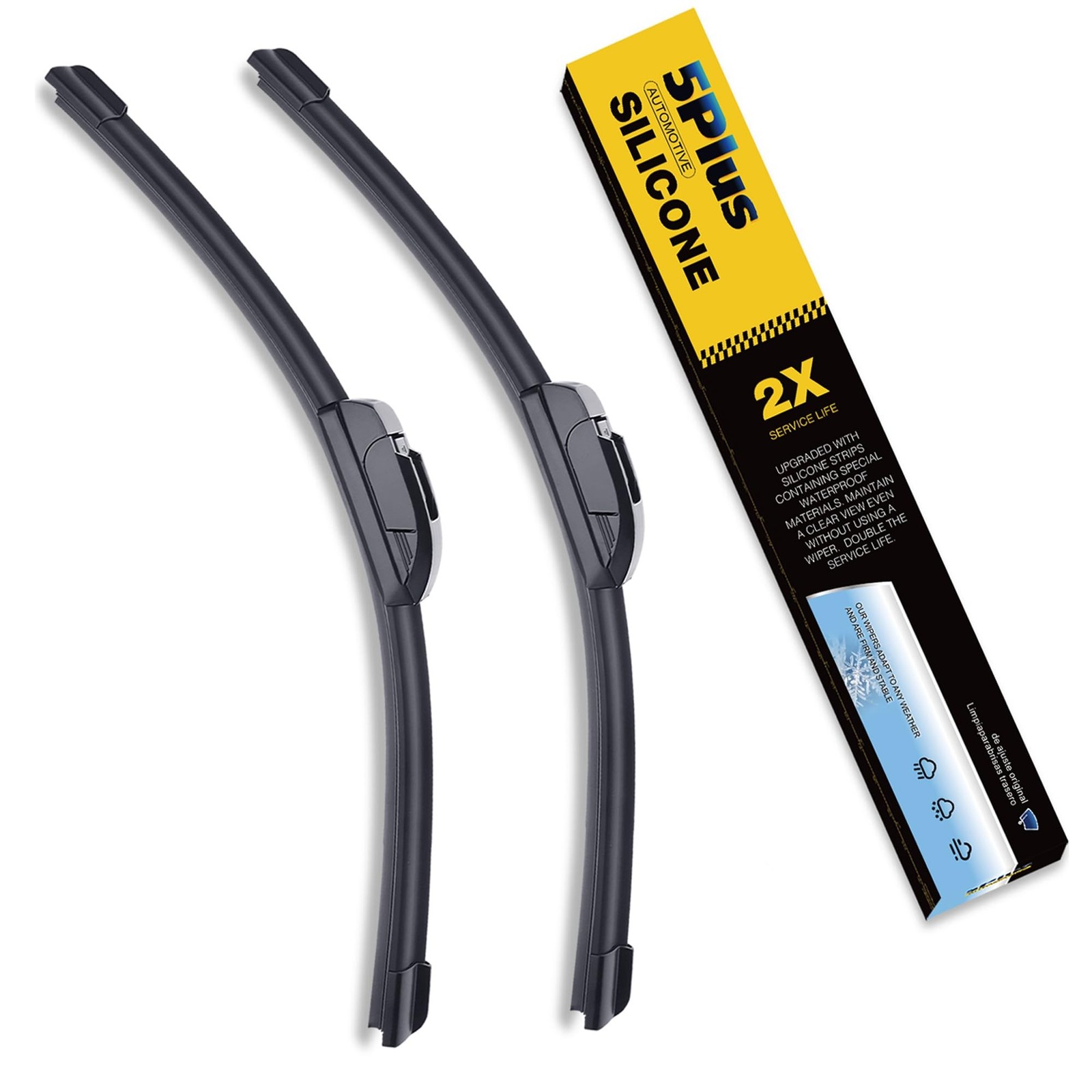 5 PLUS® Silicone 21 Inch Wiper Blades 2 Pack Replacement For JEEP Patriot 2