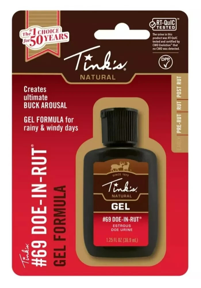 Tink's W6302 #69 Doe-In-Rut Gel Formula Doe Estrous 1-1/4 oz. Pre/Post Rut, Rut