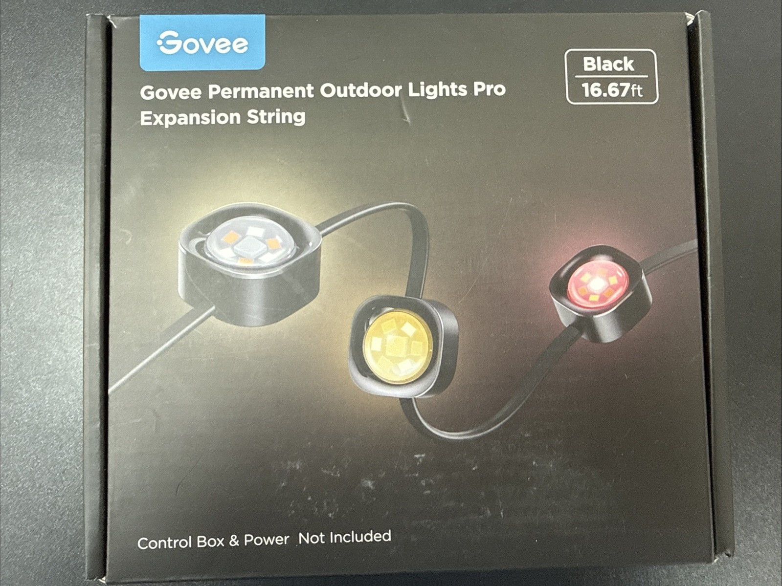 Govee 16' Permanent Outdoor Lights Pro Expansion String Black