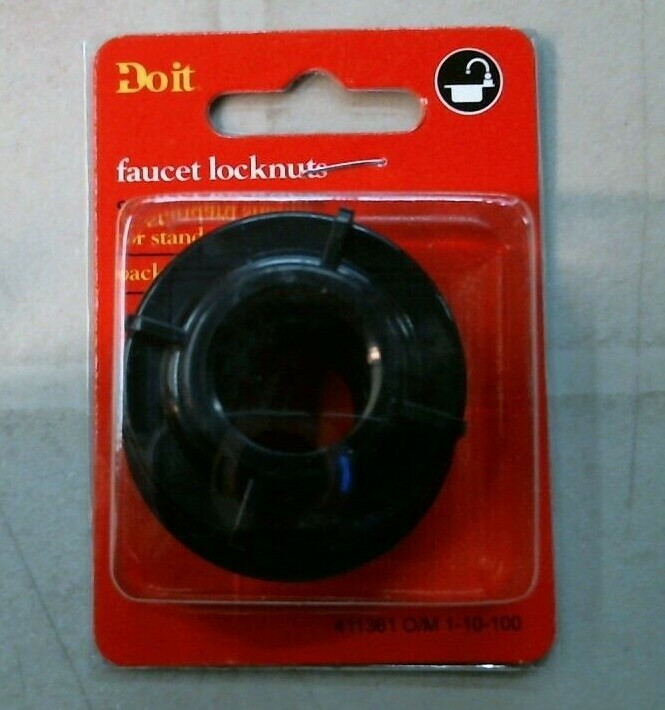 DoitBest 411361 Faucet Locknut, 2pk, Black, FREE SHIP