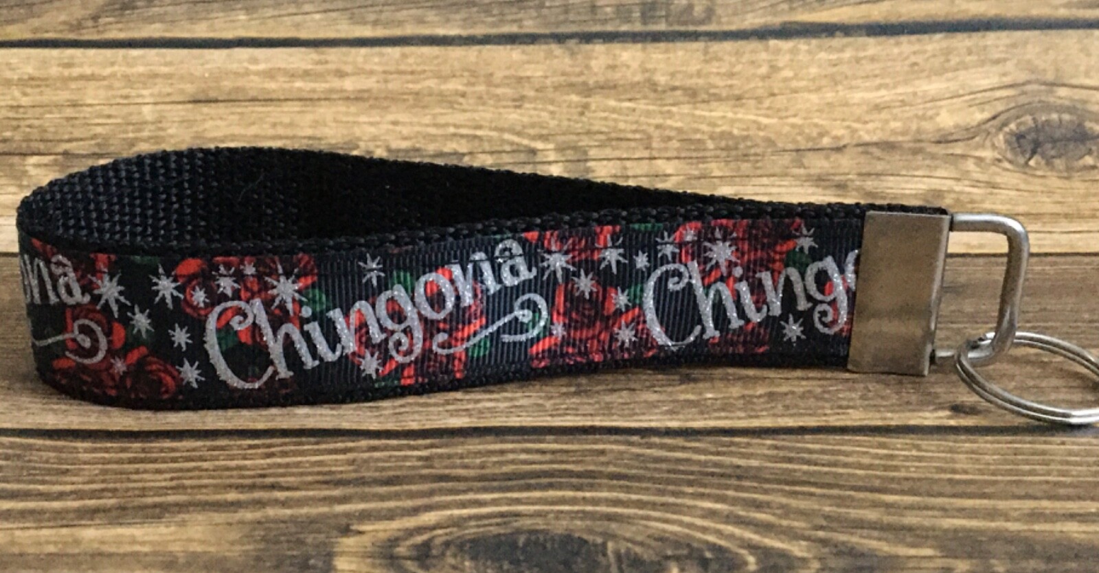 Key Fob Chain Holder Wrist Lanyard Strap Latin Latina Chingona Boss Girl Power