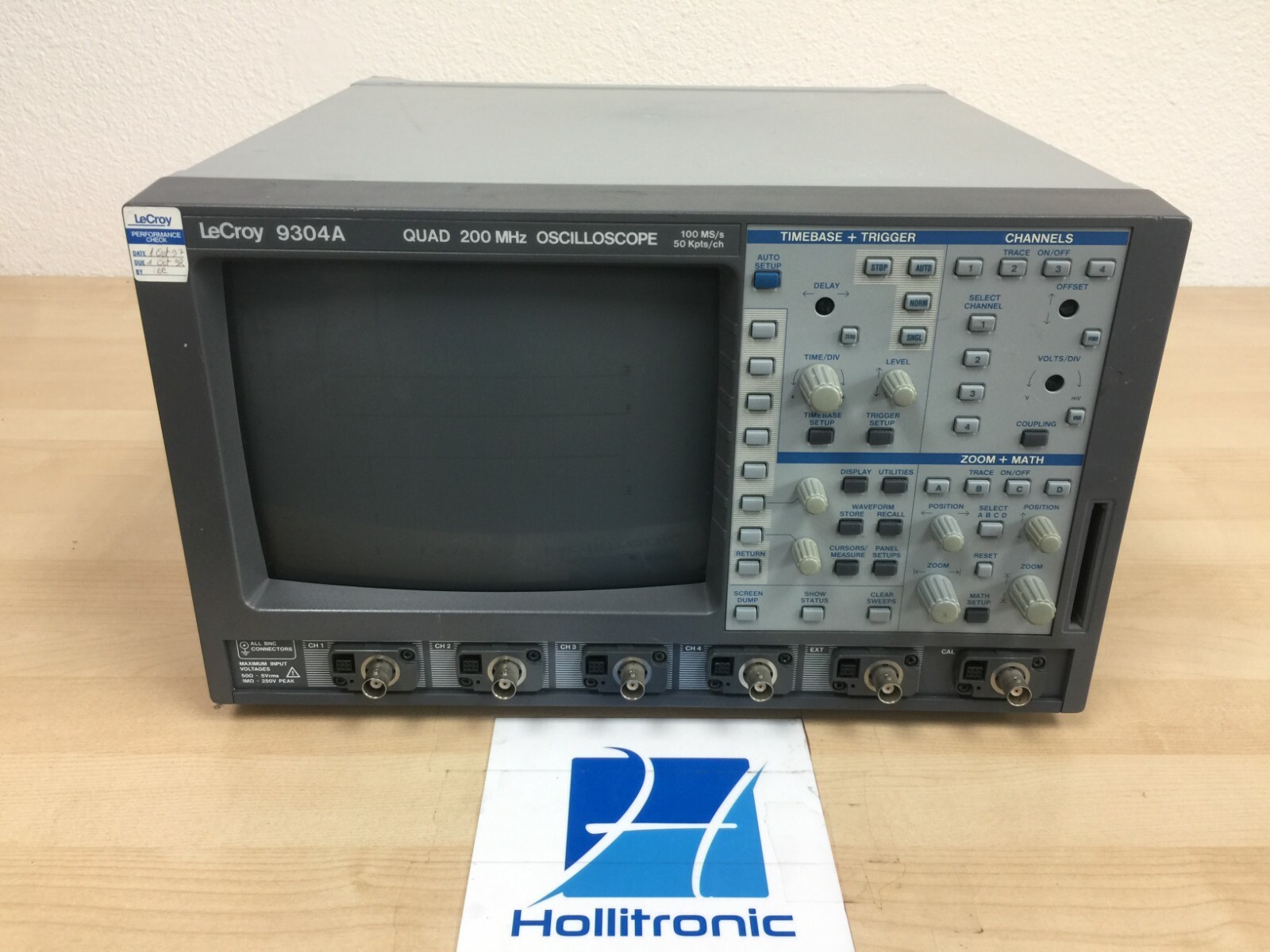 LeCroy 9304A Quad 200MHz Oscilloscope 4 Channels 100 MS/s