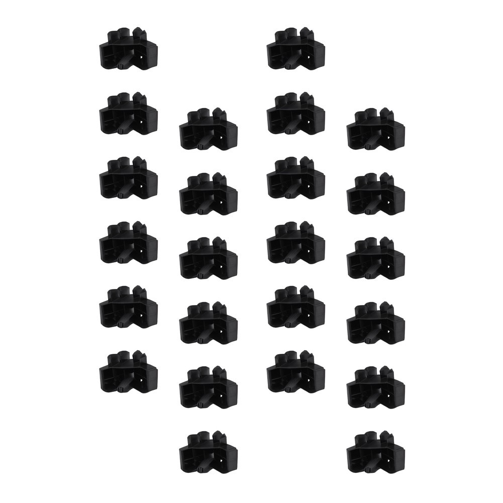 Black Solar Panel Corner Protectors 24 Pack PP 30/33/35mm for Safe Handling