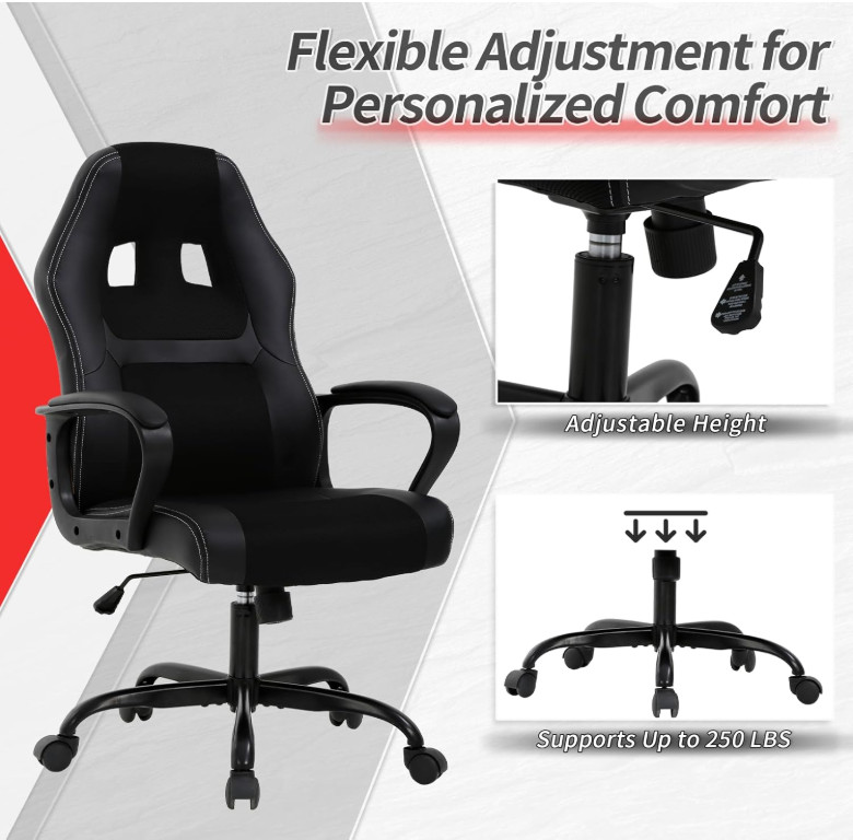 sillas de oficina negro de escritorio silla gamer con ruedas para gaming Regalo