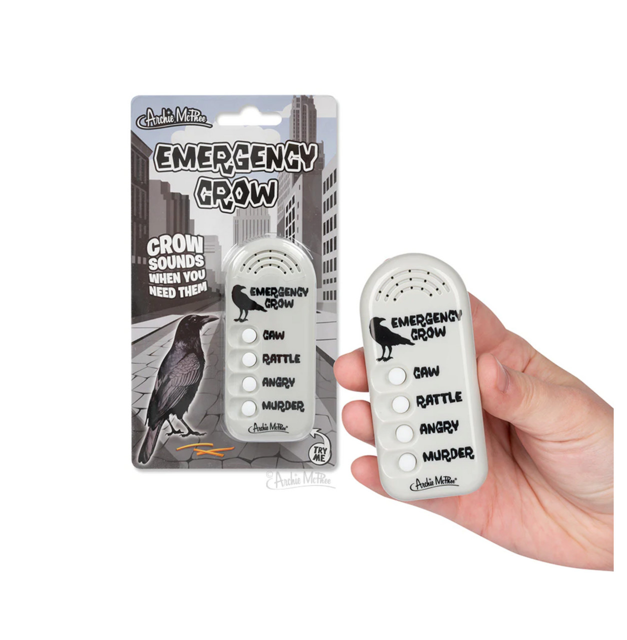 Archie McPhee Sound Machine Emergency Crow Novelty Decor