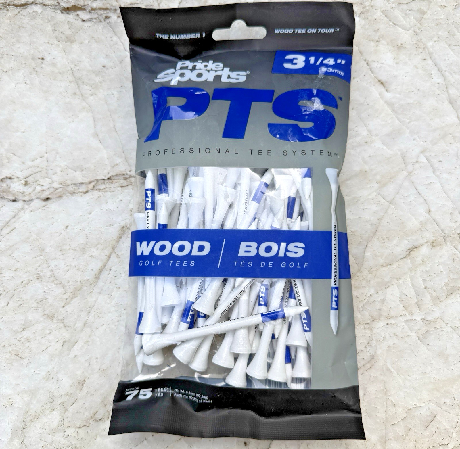 Pride Sports Professional Tee System PTS Golf Tee 3-1/4” 75 count -NEW SEALED-