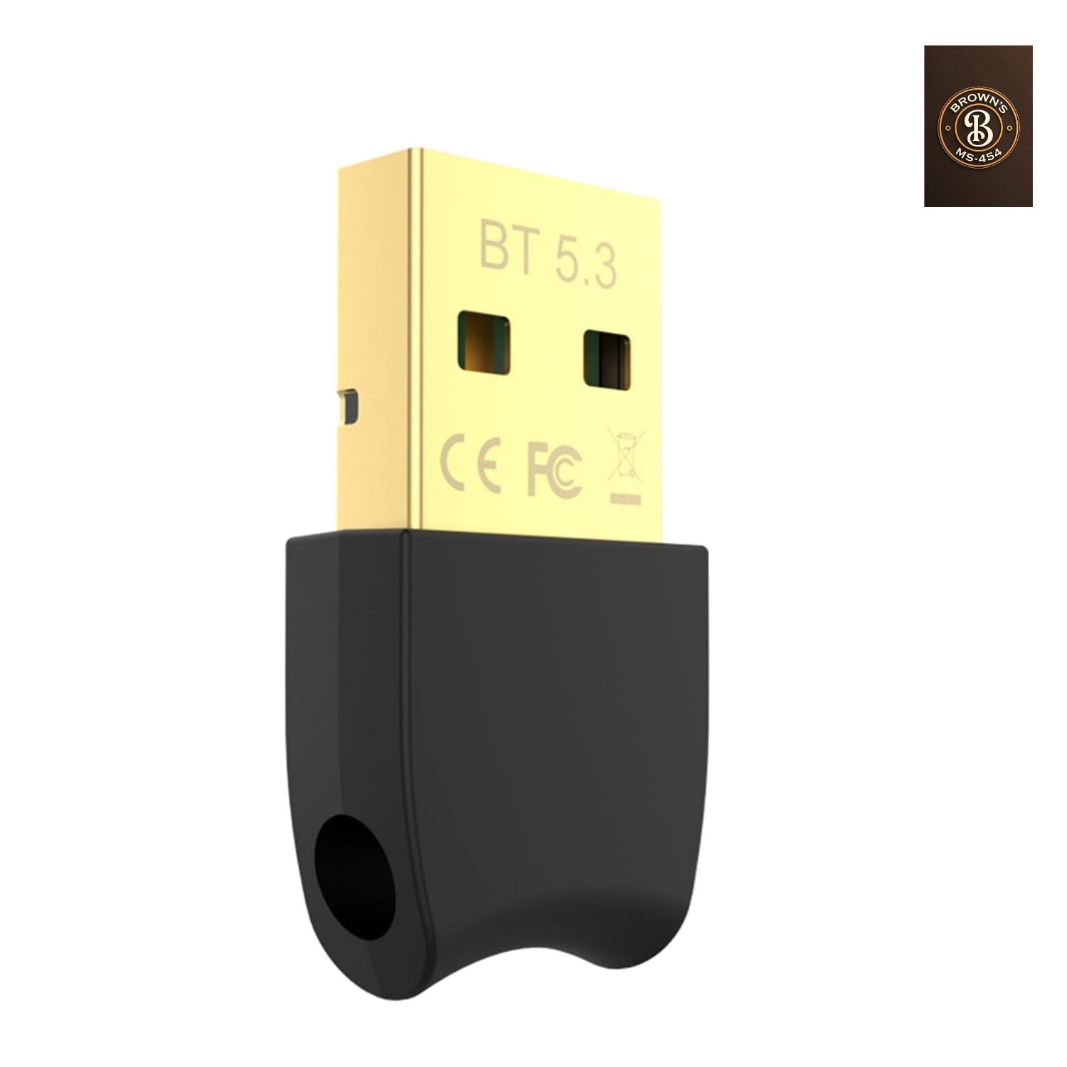Bluetooth 5.3 USB Adapter for Desktop PC, Plug & Play Mini Dongle Receiver & ...