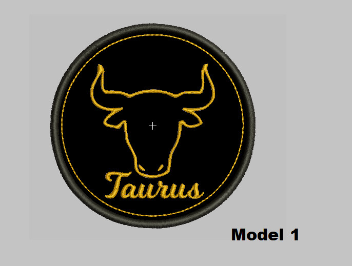 Taurus  3.5" Round  Patch Embroidered customized color Astrology, Zodiac sign