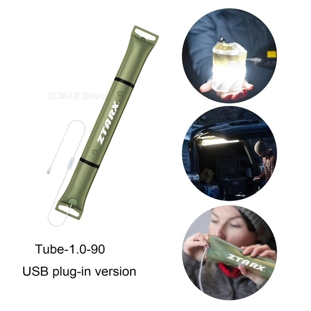 ZTARX Inflatable LED Tube Camping Fill Light Outdoor Waterproof Travel Light USB