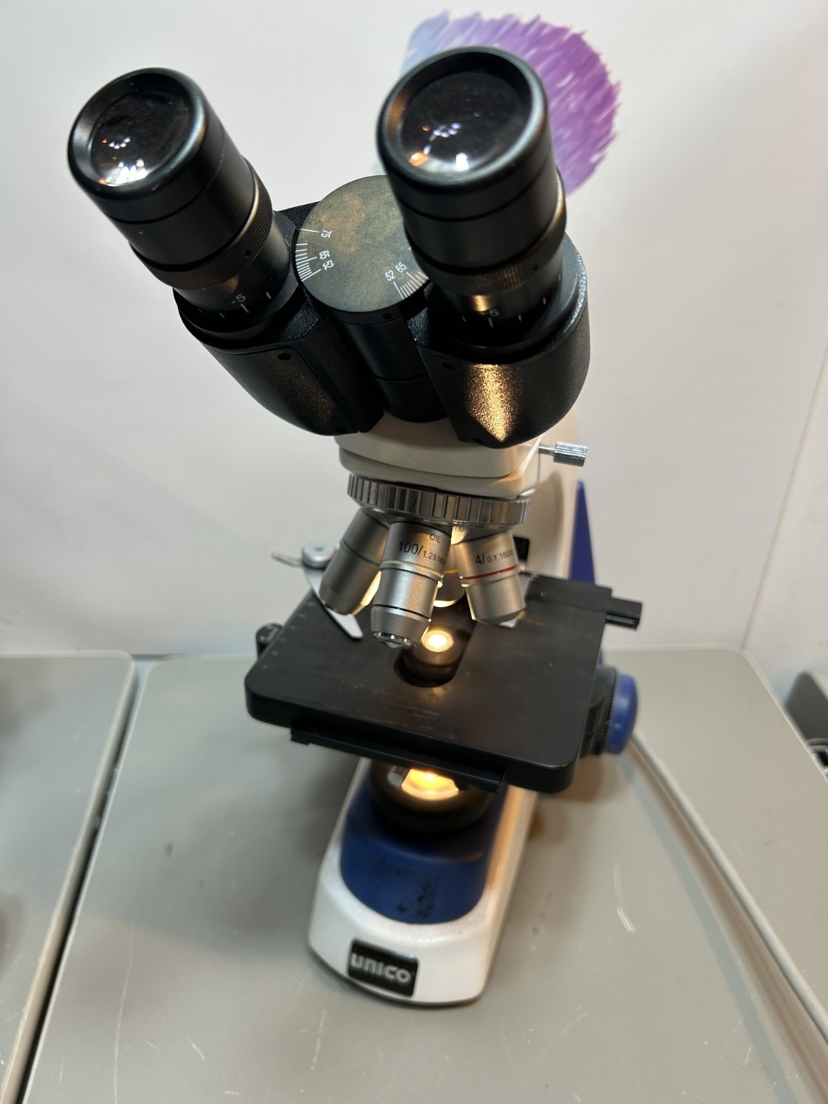 UNICO G380 Binocular Laboratory Microscope – 4x 10x 40x 100x Oil