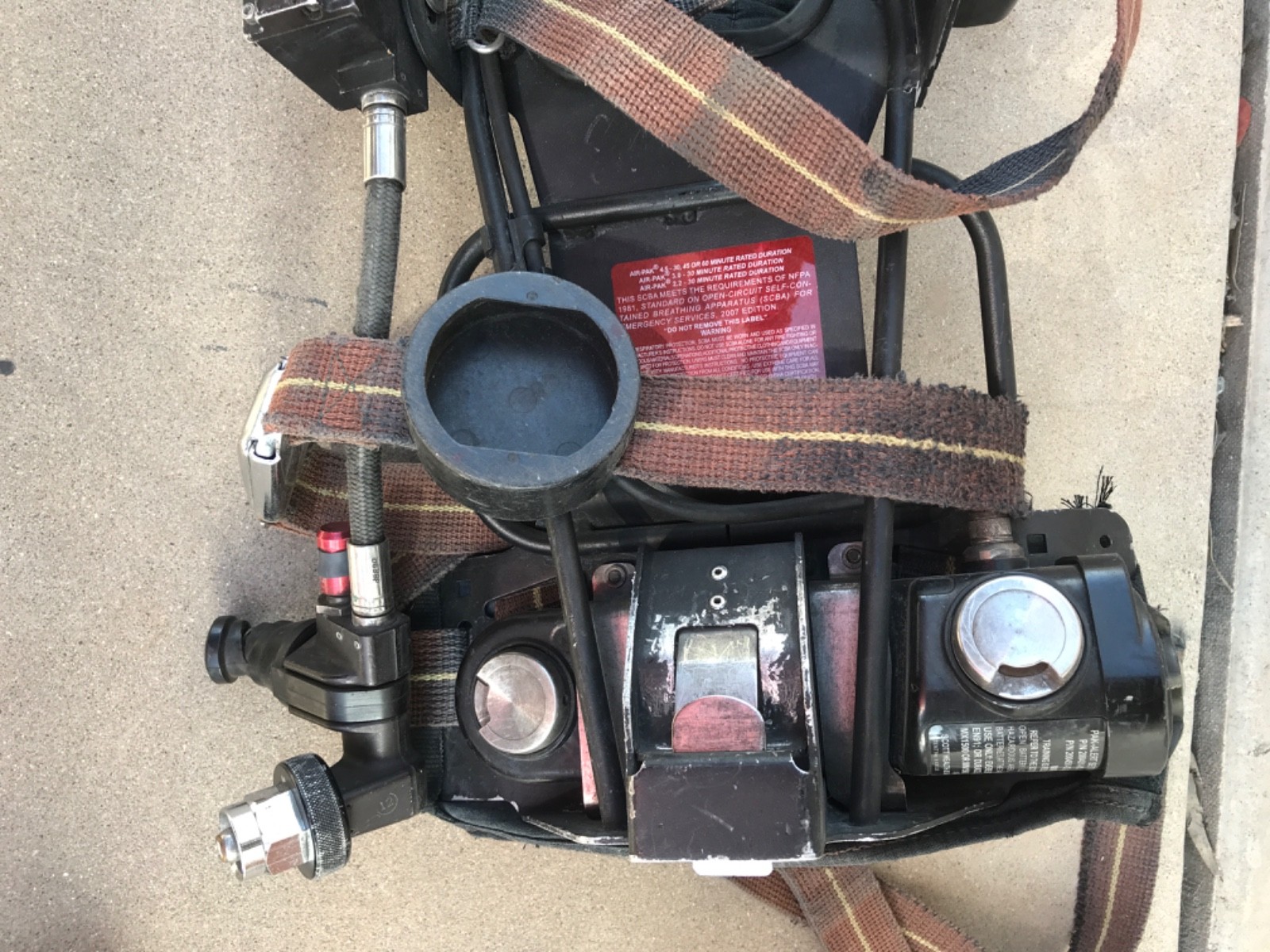Scott 4.5 AP75 SCBA Air Pak PACK w/ Regulator HUD Untested #3