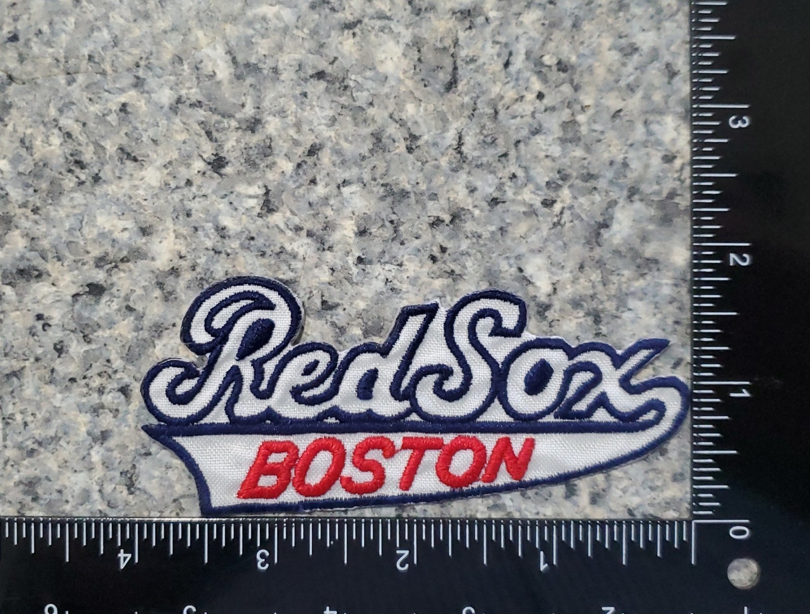 Vintage Boston Red Sox Script Style Patch. Embroidered. Iron On Backing 4"x1.75"