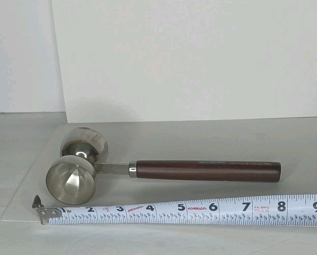 Makers Mark Bourbon Whiskey Double Jigger Wooden Handle Alcohol Jigger