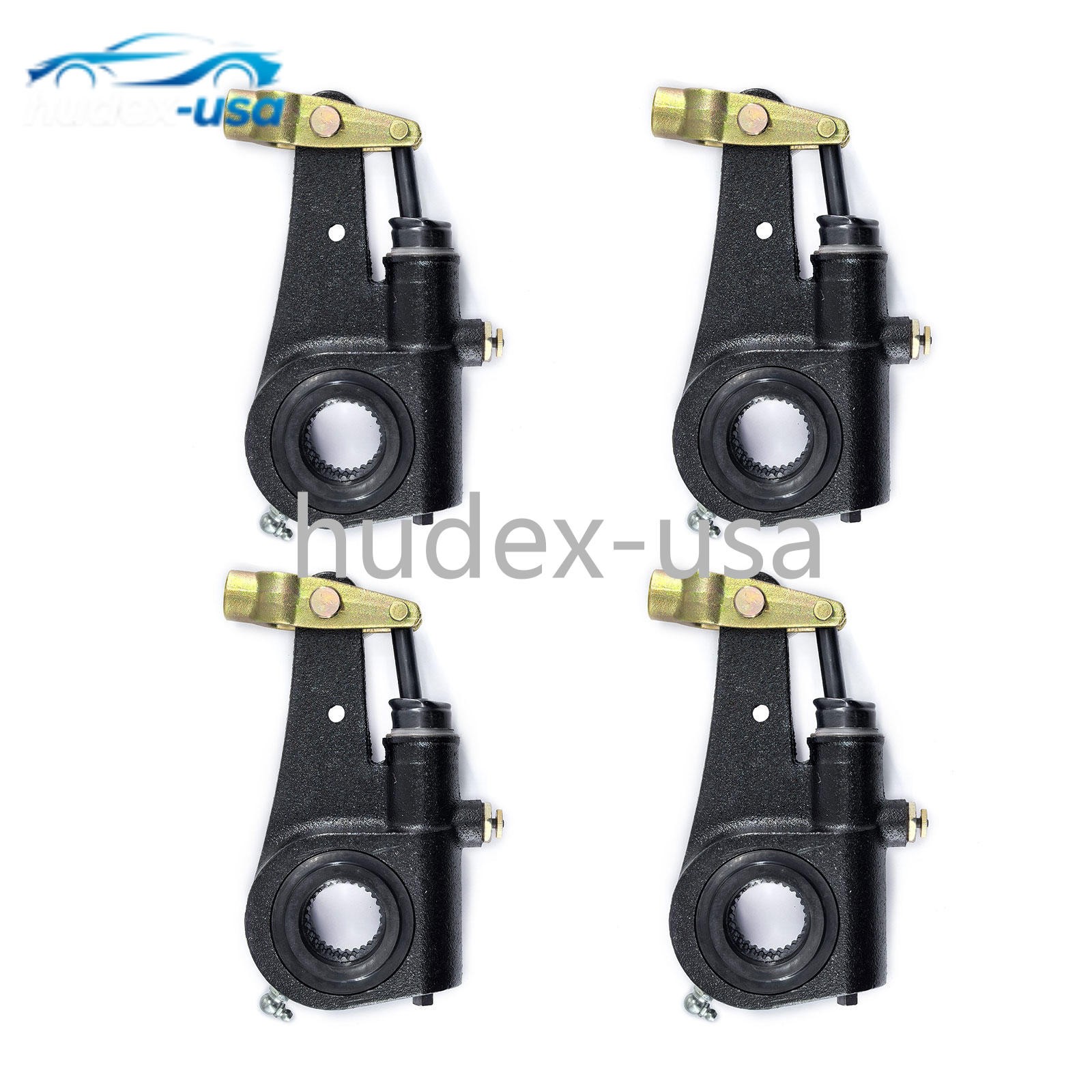 4PCS Automatic Slack Adjuster 1.5"x28 Spline 6" Lever Replace Meritor R801074