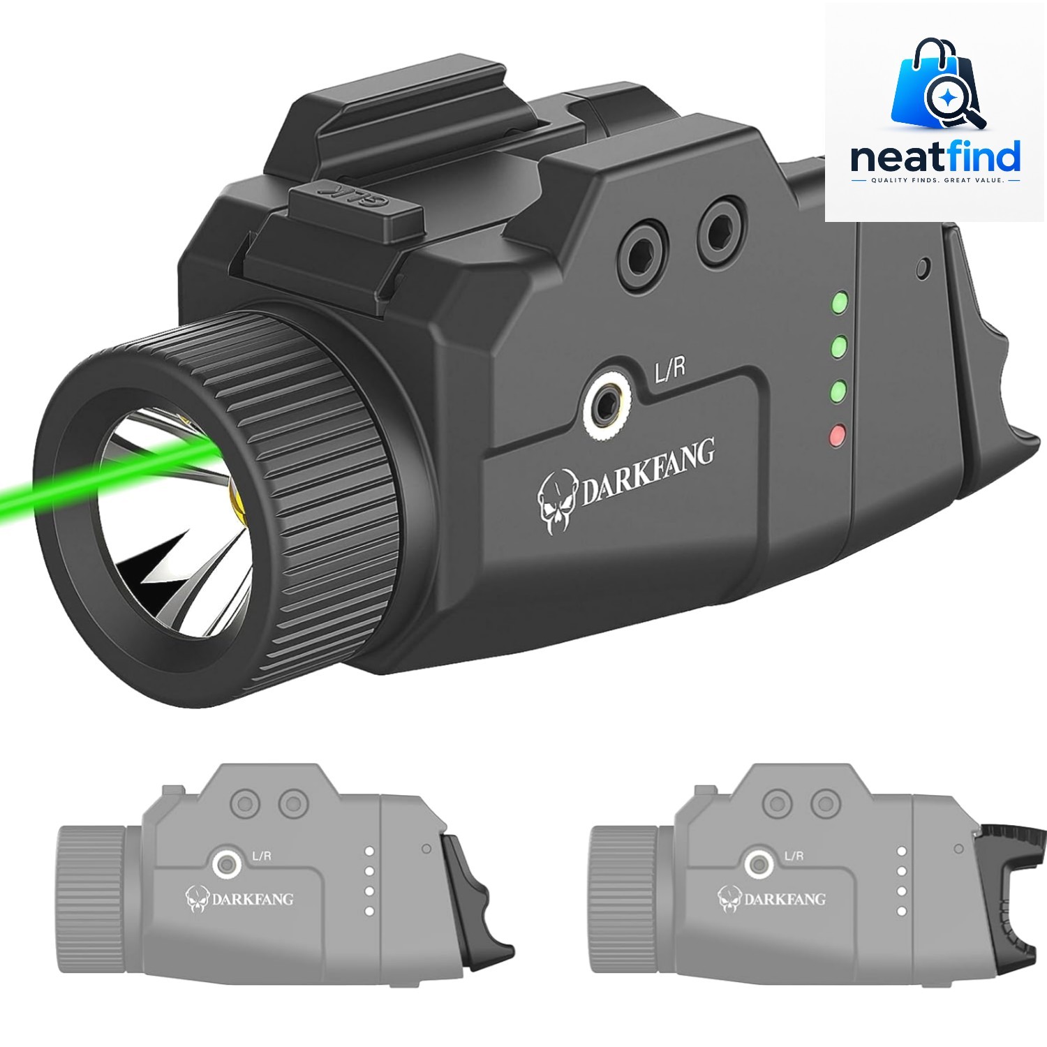 1000 Lumen Tactical Weapon Light Laser Combo | High and Low Rear Switches, Fo...
