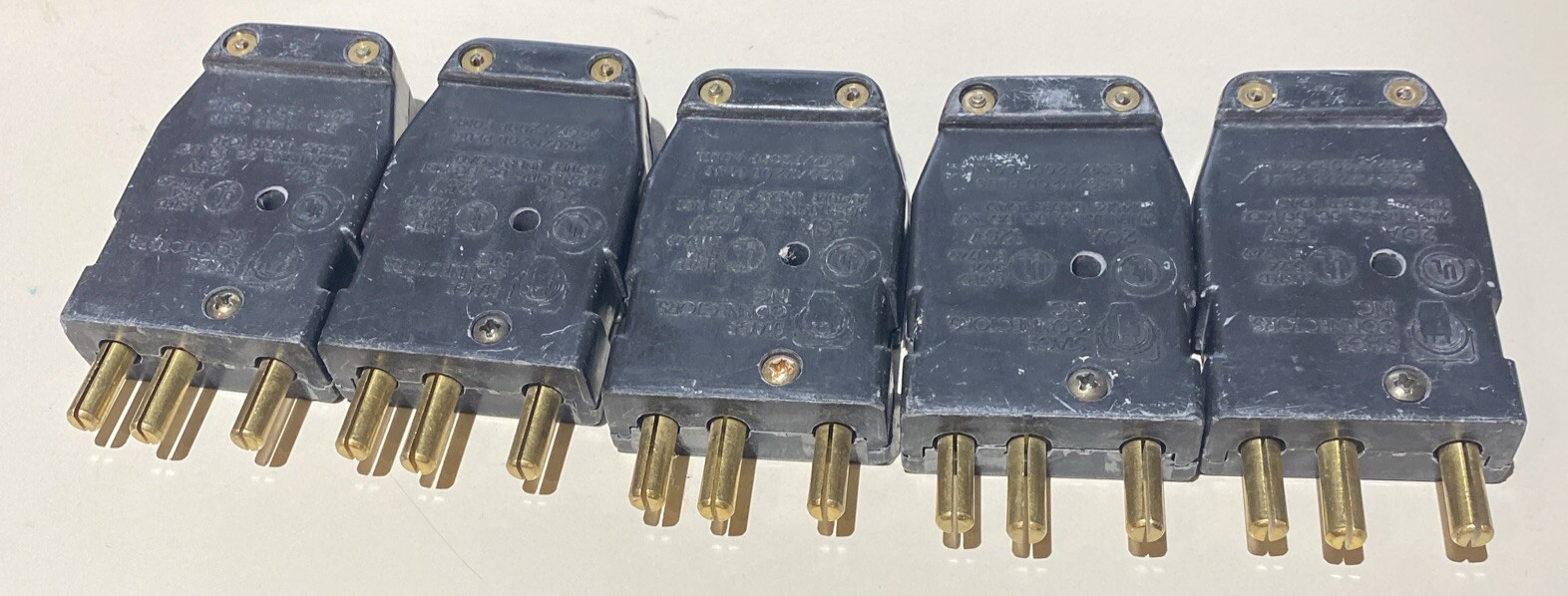 Stage Connectors Male 3 Pin Lot Of 5
