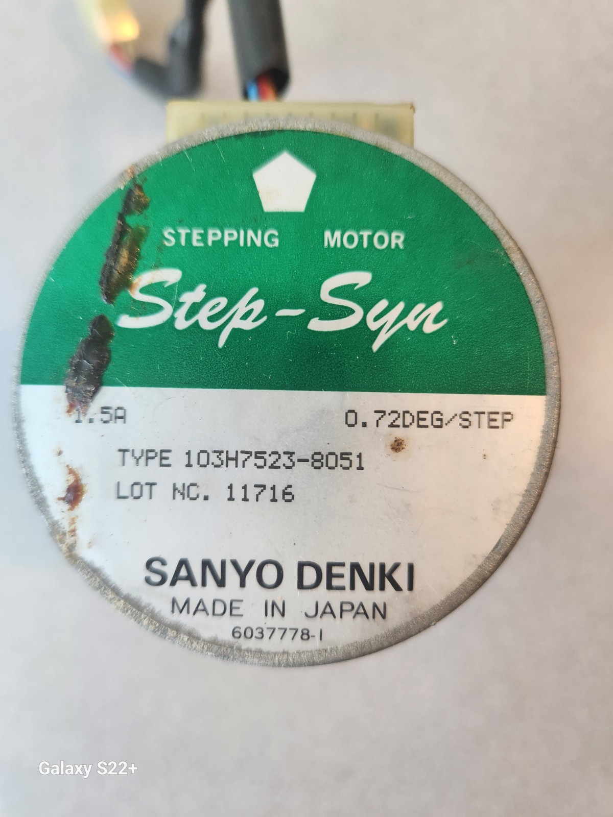 Sanyo Denki 103H7523-8051 Step-Syn Stepping Motor     B1D
