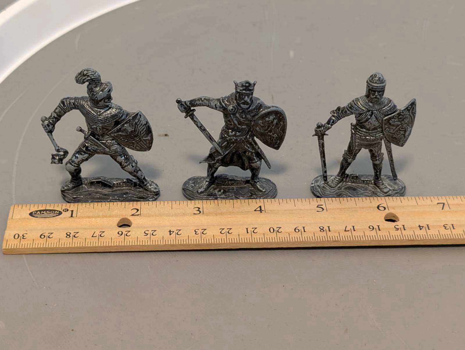 Lone Star Knights of the Round Table England Metal Figures Lot Of 3 King Arthur